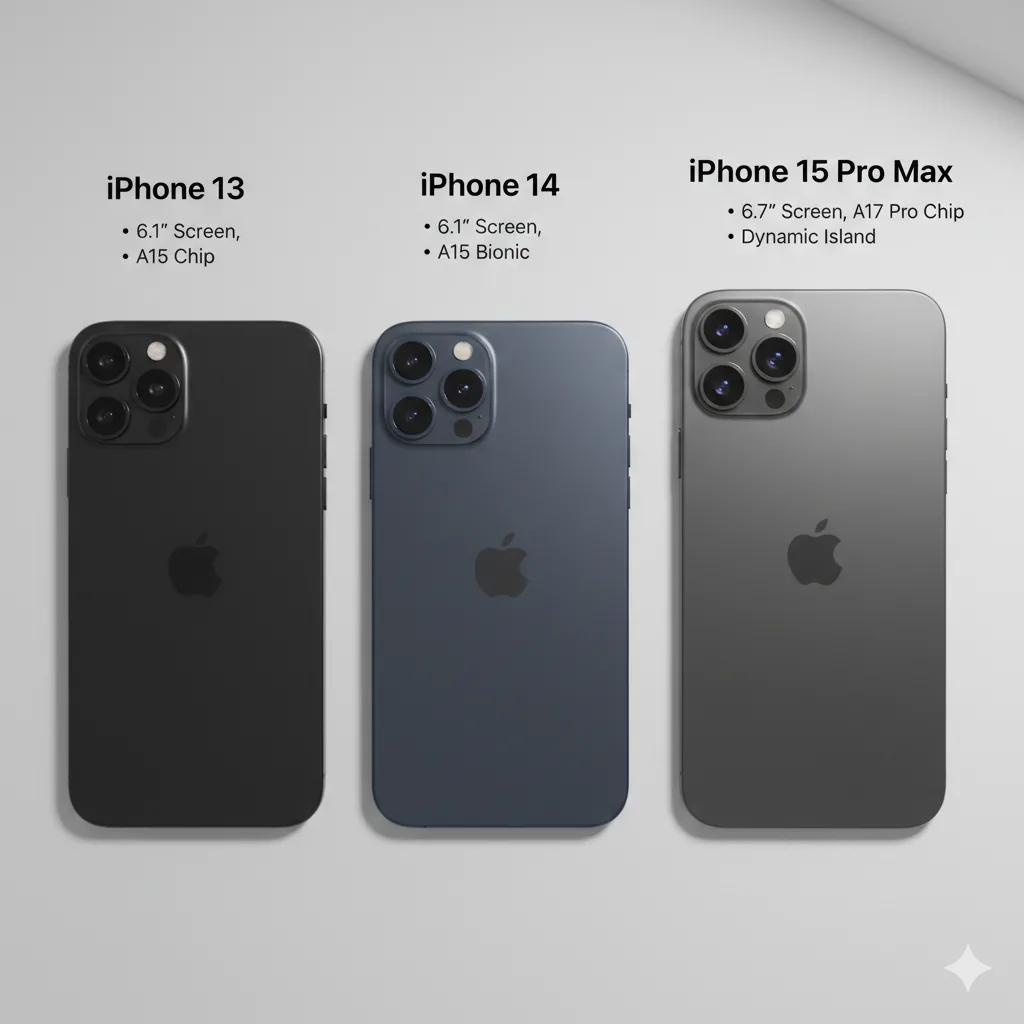 مقایسه آیفون 15 پرو مکس با نسل‌های قبلی