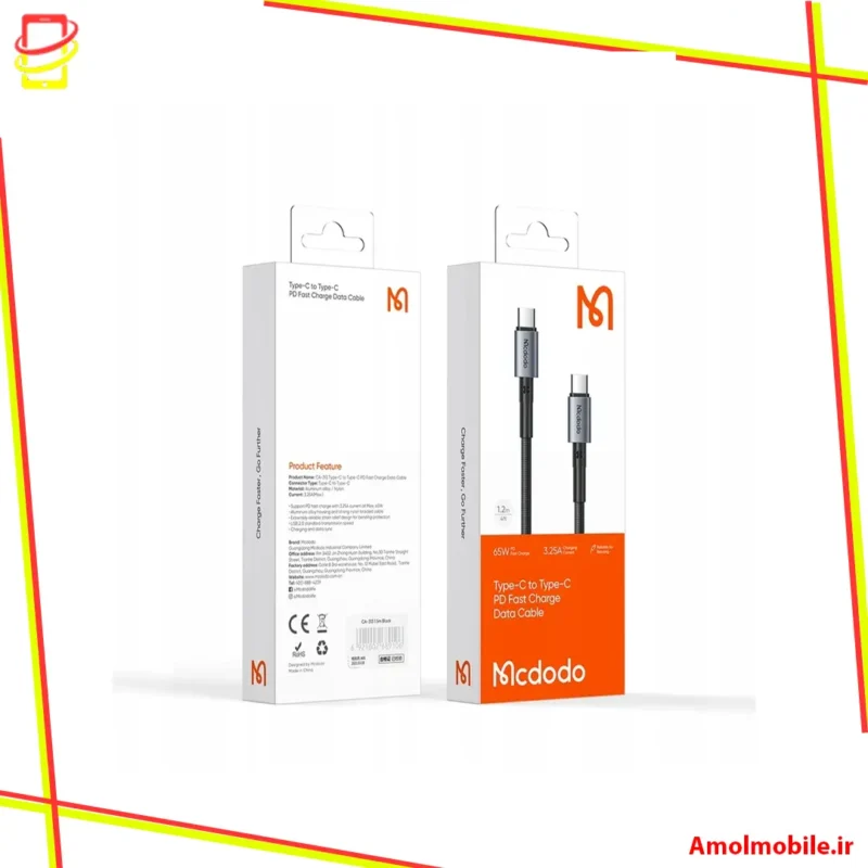 کابل شارژ Mcdodo Type-C to Type-C مدل CA-313