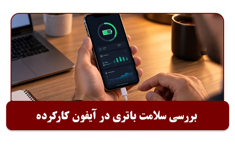 تست سلامت باتری و شارژ آیفون دست  دوم